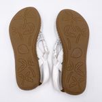 B.O.C Born Concept White Silver Faux Leather Braided Slingback Strappy Sandals 7 Photo 7