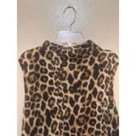 Fantastic Fawn Leopard Print Sleeveless Mock Neck Top Animal Print Tank Blouse Size Medium Photo 7