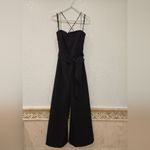 Kate Spade  Rhinestone Embellished Wide-leg  Jumpsuit Black Size 00 Photo 6