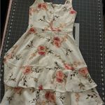 Miami Pink and Cream Tiered Ruffled Sundress Photo 1