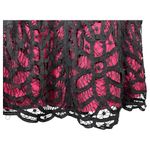 Betsey Johnson Vintage Y2K Black Hot Pink Lace Bow Mini Dress Size 8 Photo 4