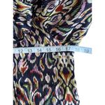 Molly Bracken  Oversized Printed Sheer Blouse V Neck Pom Pom Long Sleeves Sz S Photo 5