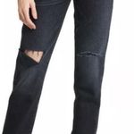 Edwin Women's CAi Straight Leg Ripped Distressed Black Denim Jeans 27 New Photo 0