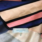 Emilio Pucci  Silk Striped Pink and Navy Wrap Dress Photo 7