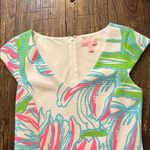 Lilly Pulitzer  Desiree Shift Dress Ring the Bellboy Print V-Neck Size Medium Photo 3