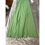 After Six NWT Deep V-Neck Chiffon Maxi Dress Vineyard Green Size 8 R FLAW Photo 9