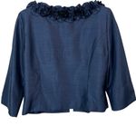 Jessica Howard  Women’s Cropped Jacket Navy Blue Size 10 NWT Photo 1