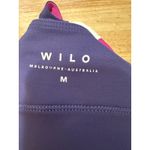 WILO the Label Color Block Sports Bra Top Size Medium Purple Pink White Athletic Photo 3