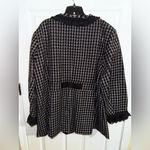 Katherine New York Plus Wool Ruffle Black Jacket Blazer Pockets Size 3X Photo 13