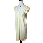 Vintage Yellow Lace Embroidered Nightgown Dress | Made in USA | 90s Cottagecore Size L Photo 3