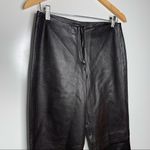 DKNY NWOT 100% Leather Black Mid Rise Bootcut Pants Size 8 Photo 6