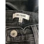 RE/DONE  70s Ultra High Rise Stove Pipe Faded Coal With Rips Black Straight Leg Photo 6