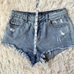 Nasty Gal High Waist Cut Off Distressed Denim Shorts Sz 27 Photo 5