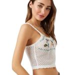 Forever 21  Embroidered Crochet Crop Top Photo 3