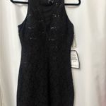 Elegant Black Sequin Mini Dress Size 8 Photo 3