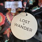 Lost + Wander  Love Story Black Multicolor Paisley Floral Long Sleeve Midi Dress Photo 6