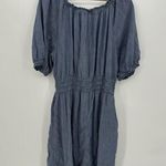 Old Navy Womens Chambray Denim Maxi Dress Size XL Tall Milkmaid Cottagecore Photo 1