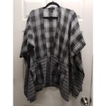Steve Madden Women's City Chic One Size Fits Most Plaid Open Front Pocket Poncho Photo 1
