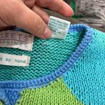 Segrets Sun Prints Knit by Hand Sweater Vintage Color Blocking Sweater Sz M Blue Size M Photo 8