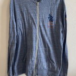 Disney Parks Hoodie Women XL Blue Epcot World Showcase Patriotic Mickey Zip USA Photo 0