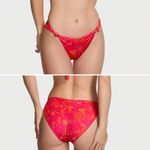 Victoria's Secret Victoria Secret Bikini Bottom Large Red Knotted High Leg Swimwear Photo 1