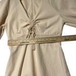 Prose & Poetry Rony Tiered Mini Dress Womens M Cream Puffy Sleeves Cinched Waist Size M Photo 6