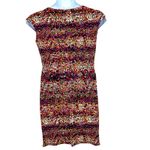 Alfani Abstract Ruched Bodycon Dress 12 Petite Drape Neck Office Party Dinner Photo 13