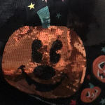 Disney BLACK SEQUINED MICKEY MOUSE PUMPKIN CANVAS TOTE TRICK OR TREAT BAG Photo 13