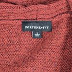 Fortune + Ivy Fortune‎ & Ivy Raiden Tab Metallic Button Detail Open Front Cardigan Rust S NIB Photo 2