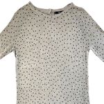 Mango Basics Grey Sweater Midi Dress w/ Black Polka Dots Dress Nikitap M Photo 2