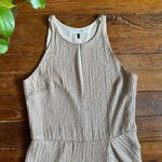 Halston Heritage  Beaded Nude Beige Knee Length Cocktail Dress Photo 1