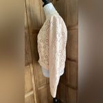 DEX Eyelet Pale Pink zipper jacket. Size M Photo 1