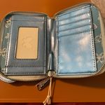 Lounge Fly Disney  Butterfly Blue and White Bow Zip Around Wallet. 4”x 5”. NWT Photo 2