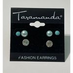 Taramanda‎ Trio Earring Set CZ Studs Tiny Stud Blue Blue Photo 7