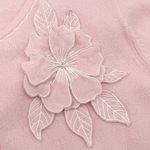 VTG IB Diffusion Cardigan Sweater‎ Womens Large Pastel Pink Flower Dainty Fairy Photo 2