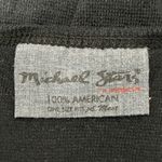 Michael Stars  Black V Neck Ruched Side Tank Top One Size Fits Most Photo 4