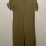 Everlane Green Triacetate Wide Leg Jumpsuit Size 8 *missing belt Photo 2