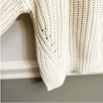 La Ligne Ivory Cream Cable Knit Balloon Sleeve Crew Neck Sweater Extra Small Size XS Photo 6