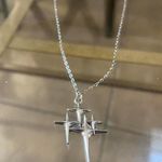 Handmade Y2K Punk Silver star pendant PU Silver necklace , Gothic Grunge jewelry Photo 6