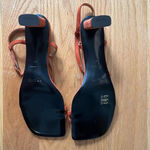 frame denim Frame Le Braxton Leather Heel Burnt Orange US 10 Strappy Sandal Fall Photo 10