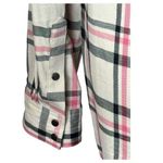 Tyler Boe Tan Red And Black Plaid Collared Half Snap Front Tina Tunic Top Size M Size M Photo 8