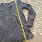 J.Crew  Cotton Charcoal Gray Henley Knit Pullover Top XXS Photo 7