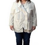 Lane Bryant Womens Plus Size Size 16 White Chiffon Hem Layered Jacket Blazer Photo 0