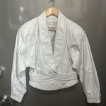 80s White leather jacket in Amazing condition Size M Photo 0
