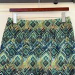 J.Jill Peacock Blue Green Print Textured Knit Skirt Womens XS Business W… Photo 4