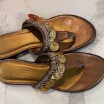 Talbots Leanne Flats Slide Thong Sandals Women’s Size 8M Leather Antique Bronze Photo 3