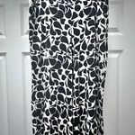 Max Studio | Pull-On Wide Leg Pants Cream Ivory Black Foliage Print | Size 2X Photo 1
