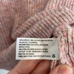 A New Day Puff Sleeve Crewneck Pullover Sweater Pink White Multi Chunky Knit XXL Photo 9