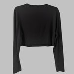 SheIn  Black Butterfly Rhinestone Cropped Long Sleeve Tee {PLUS SIZE} Photo 1