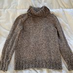 Croft & Barrow  Marled Black and Brown Turtleneck Sweater size small Photo 0